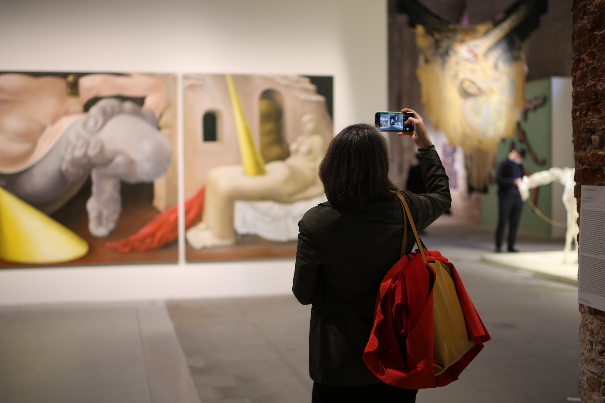 Louise Bonnet, Pisser Triptych (2021–22) at the Arsenale Central Exhibition. Photo by Louise Benson