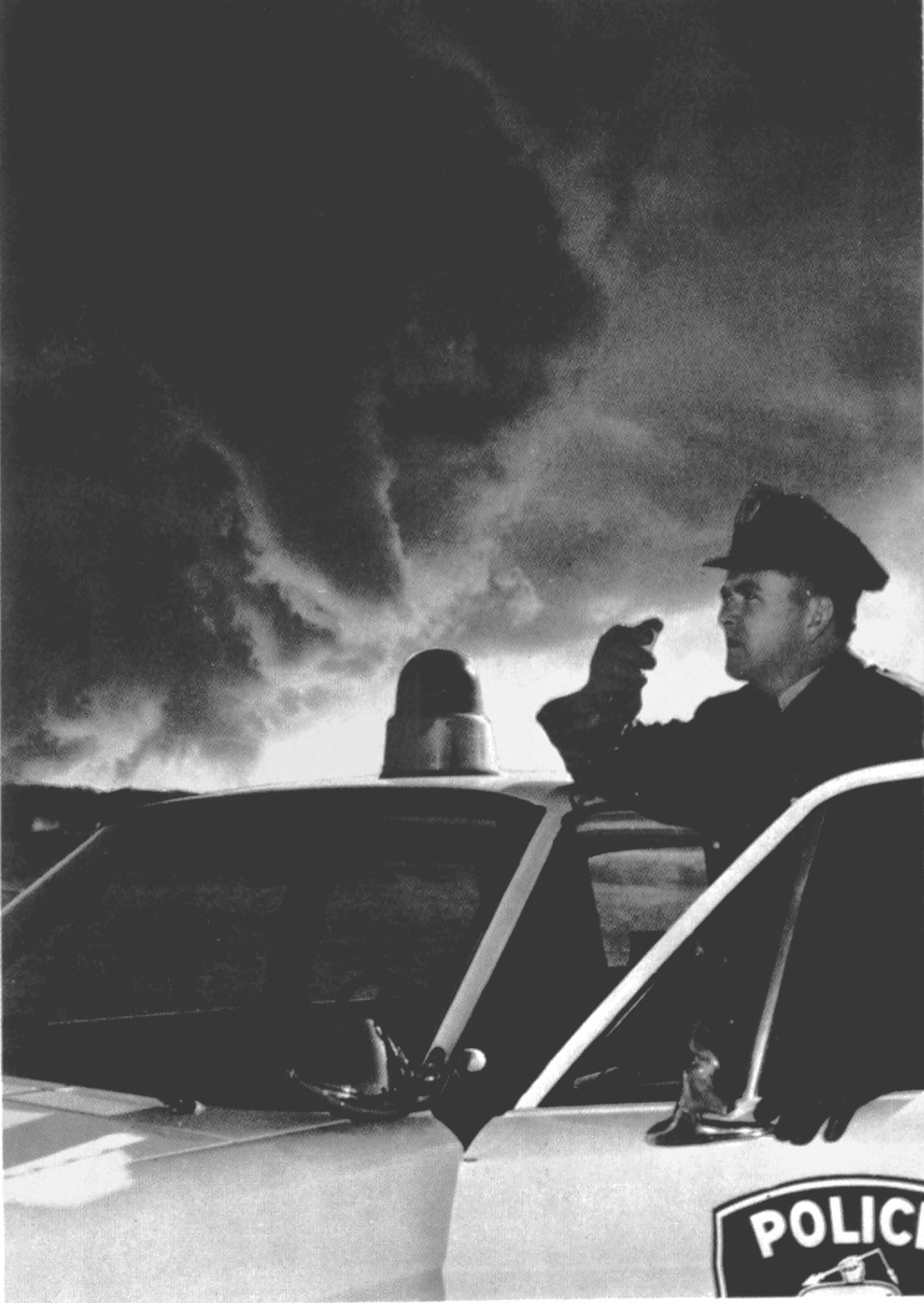 Tornado: US Department of Commerce (1973). A police officer reports a tornado by radio, as part of the SKYWARN warning system