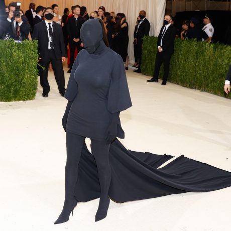 Kim Kardashian arrives on the red carpet for The Met Gala at The Metropolitan Museum of Art, 2021. Photo by John Angelillo/UPI. Credit: UPI/Alamy Live News