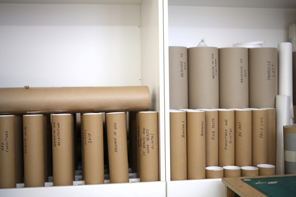 Carefully stored drawings are kept in order