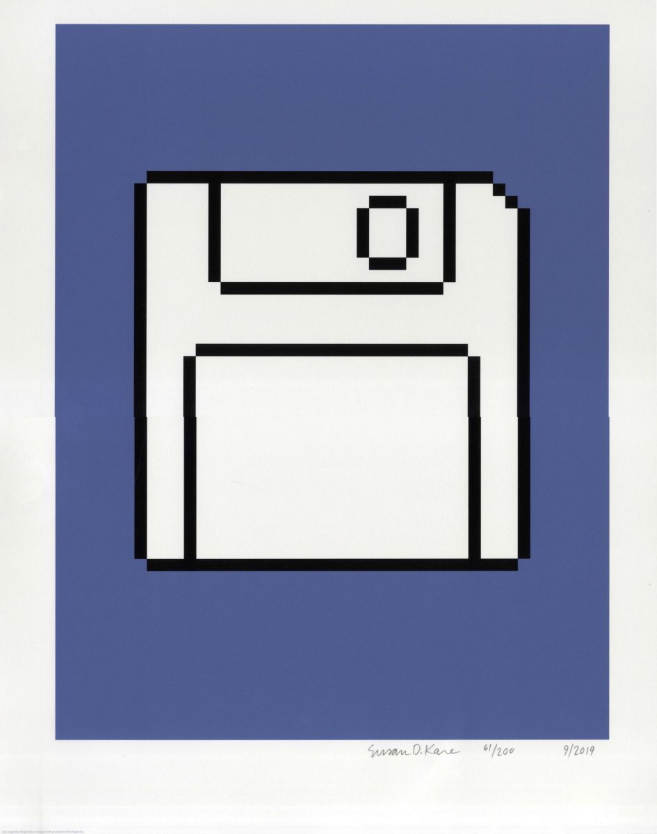 Floppy Disk on Blue, 2019