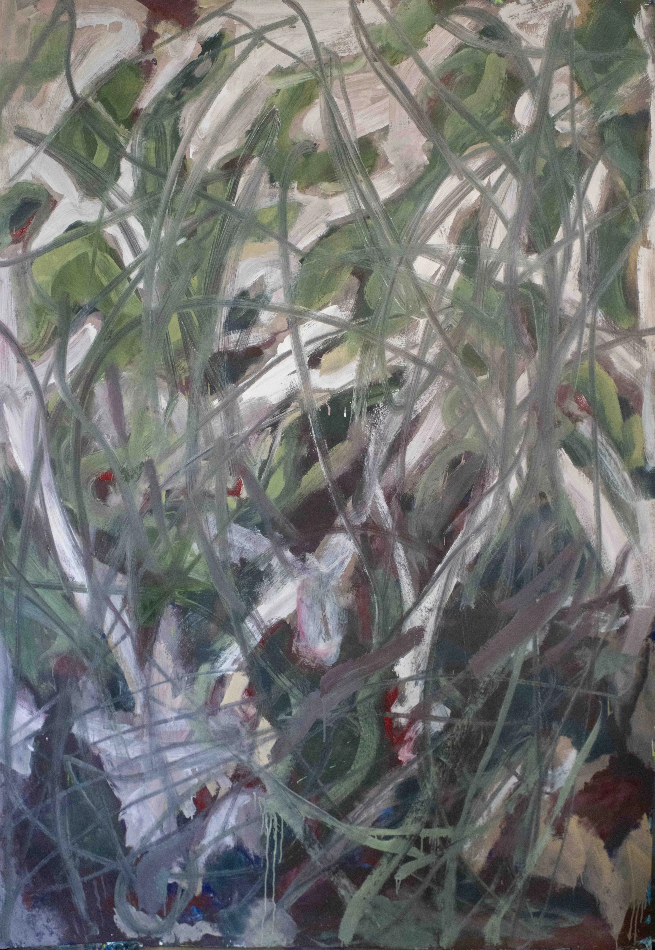 TheNakedRoom_AntonSaienko_MayNoise_2024_OilOnPaper_200x155cm