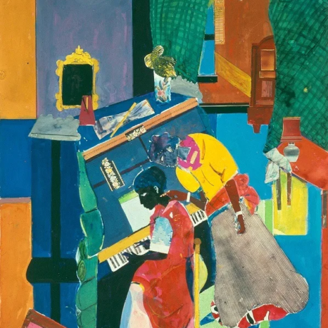 Romare Bearden, The Piano Lesson (Homage to Mary Lou) (1983)