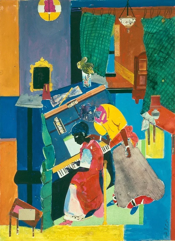 Romare Bearden, The Piano Lesson (Homage to Mary Lou) (1983)