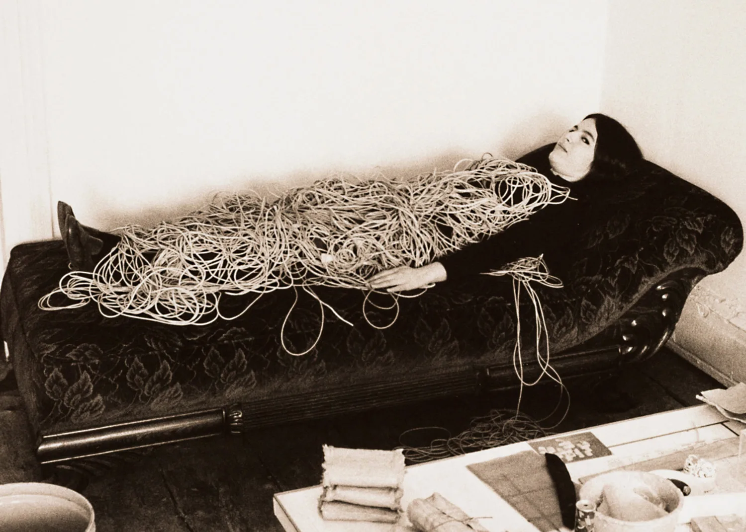 6. Eva Hesse in her New York Studio c. 1968. Photo by Hermann Landshoff